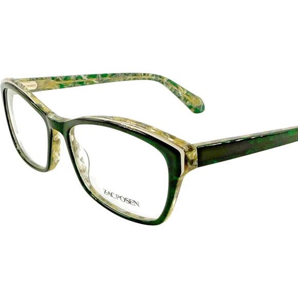 Zac Posen Ludmilla Womens Plastic Eyeglass Frame Emerald Marble 55-15